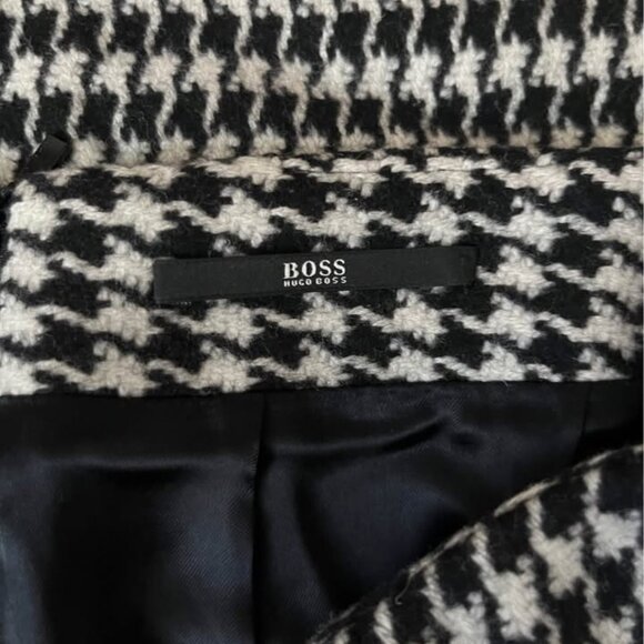 Hugo Boss BOSS houndstooth white and black wool skirt - Picture 4 of 5